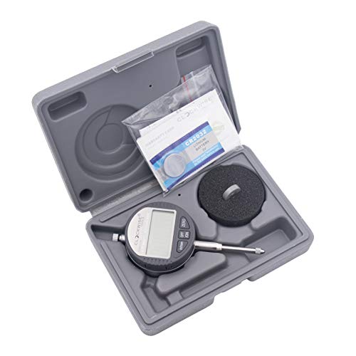 Clockwise Tools Digr-0105 Electronic Digital Dial Indicator Gage Gauge Inch/Metric Conversion 0-1 Inch/25.4 Mm With Back Lug Auto Off Featured Measuring Tool #TOP5