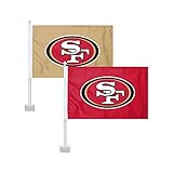 San Francisco 49ers NFL 2 Pack Solid Car Flag