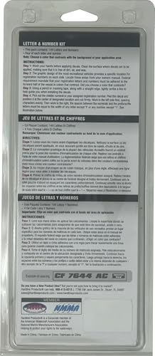 Image of Hardline Products Series 200 Factory Matched 3-Inch Boat & PWC Registration Number Kit - SIL200EC