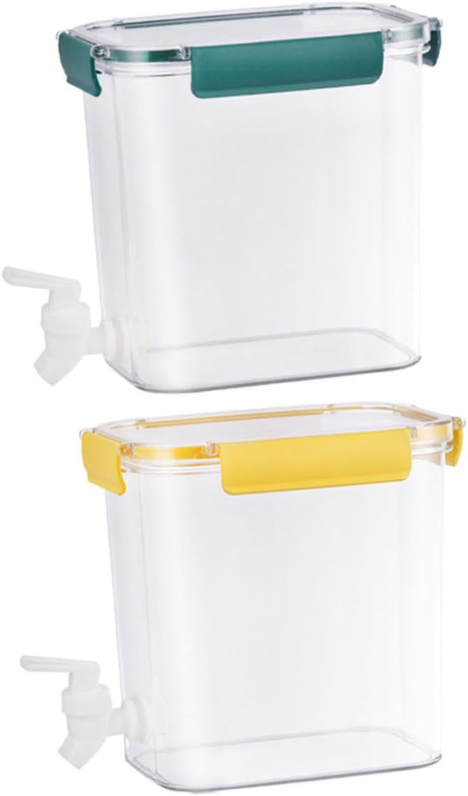 Ciieeo 2pcs Iced Water Dispenser Jug with Spout Multi-functional Liquid Container for Cold Drinks for Parties and Office Use Stain Resistant and High Temperature