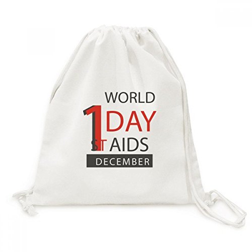 Sac à dos cordon toile VIH SIDA Journée Mondiale de sensibilisation et voyage léger