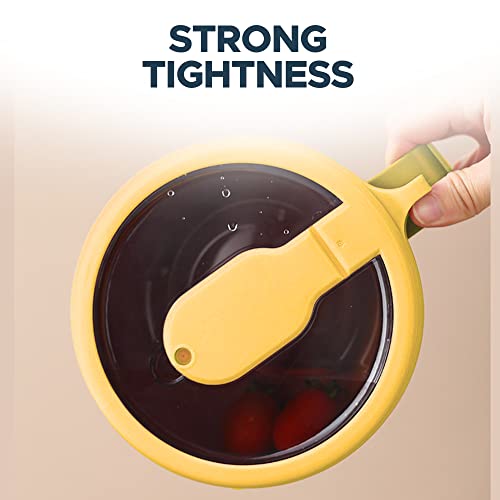 Mon10 Microwave Ramen Bowl Set Noodle Bowls With Lid And Spoon, Microwave Safe Ramen Cooker Noodle Or Soup Bowl, Bpa Free, Office College Dorm Room Essential Instant Cooking (Yellow) #TOP5