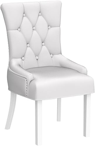 Miniatura 5 de Sillas de comedor de terciopelo, modernas sillas de cocina con patas de madera blancas tapizadas para comedor, sala de estar, dormitorio (juego de