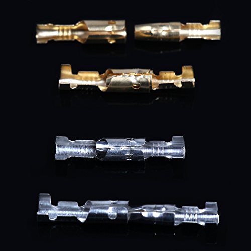 300PCS 3.9mm Gold Brass Electrical Terminal Male & Female Car Wire Connector with Sleeve for Motorcycle Truck