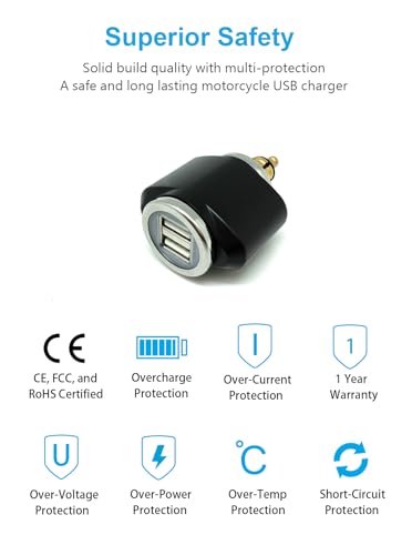 Image of Cliff Top Motorcycle Hella DIN USB Charger 2.1A Compatible with BMW Triumph | 2.1A USB output, Hella DIN /Powerlet plug, compatible with BMW and Triumph Tiger motorcycles, phone /GPS charging cable adapter