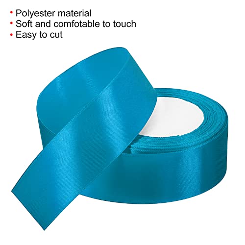 PATIKIL 1.5 Inch Wide 24 Yards Satin Ribbon, Single Side Solid Crafts Roll for Party Home DIY Wrapping Decoration Bright Blue - Image 3