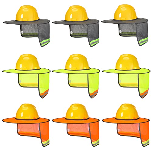Chapeaux de protection en maille jaune orange gris avec bande réfléchissante homme