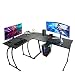 ZenStyle L-Shape Corner Computer Desk Home Office PC Laptop Table Multipurpose Gaming Workstation with Solid Steel Frame/Waterproof Desktop