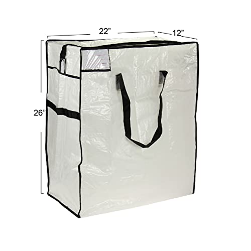 Household Essentials Medium Storage Bag, Clear Polyethylene with Black Trim, Clear With Black Trim - Image 3