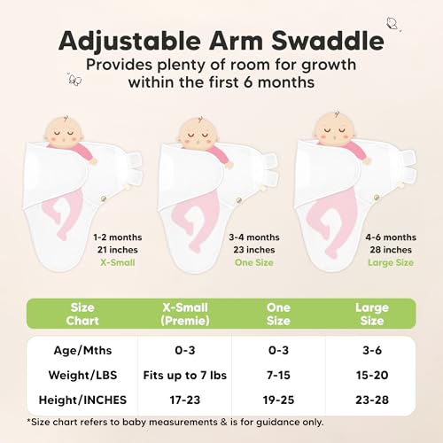 Image of 3-Pack Organic Swaddles for Newborns, Baby Swaddles 0-3 Months (Salmon) | Newborn Swaddle Sleep Sacks, Soft Cotton, Infant, Baby Swaddle Wraps, Girls, Boys, Large Hook & Loop Closure