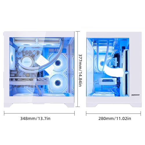Image of Panorama Gaming PC Desktop AMD Ryzen 7 5700G 8-Core 3.8 GHz, GeForce RTX 5060 8GB DLSS 4 GDDR7, 32GB DDR4 RAM 3200MHz,1TB PCIe + 1TB SATA SSD, WiFi&Bluetooth, Windows 11-White