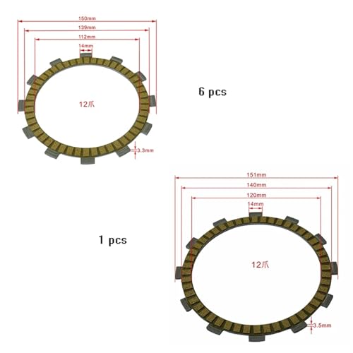 Disques d'embrayage CB750 Moto pour Résoudre le Patinage