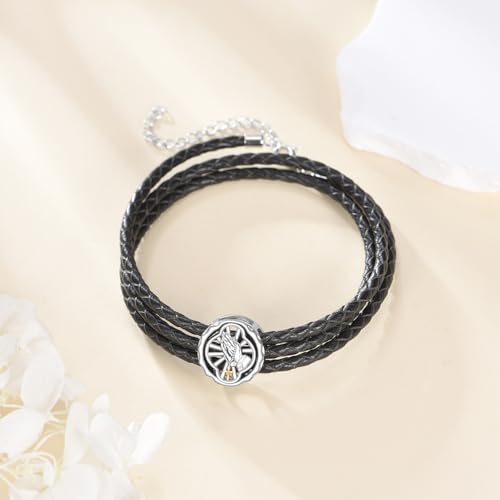 YAFEINI Catholic Bracelet Sterling Silver St Benedict/Saint Jude Medal Bracelet Saint Benedict Jewelry San Judas Tadeo Gifts for Men4