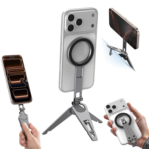 SMALLRIG Dual Magnetic Phone Tripod Metal Smartphone Mount Grip with 1/4 Threads 270 Adjustable Phone Holder Mini Pocket Tripod for iPhone 17/16/15/14/13 Series -5649