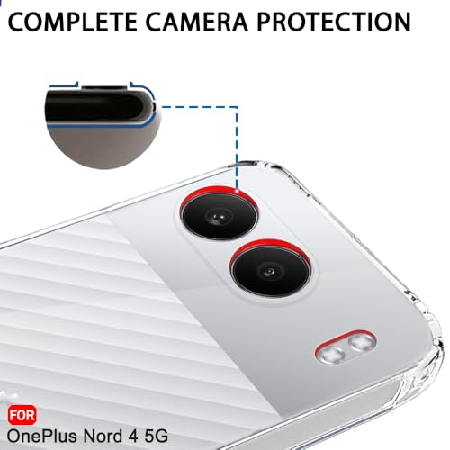 Image of TheGiftKart Back Cover Soft Case for OnePlus Nord 4 5G | Best Camera Protection | Inbuilt Dust Plugs & Anti-Slip Grip | Ultra Clear Slim Back Cover Case for OnePlus Nord 4 5G (Silicone, Transparent)