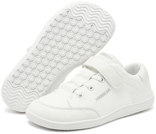 HOBIBEAR Kids Barefoot Shoes Wide Toe Box Zero Drop for Toddler Little Big Kid Boys Girls Walking Sneaker