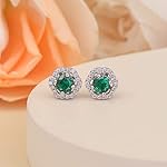 Ornate-Jewels-925-Silver-Studded-Green-Emerald-and-American-Diamond-Stud-Earrings-for-Women-and-Girls-With-Certificate-of-Authenticity-925-Stamp-Life-time-Warranty