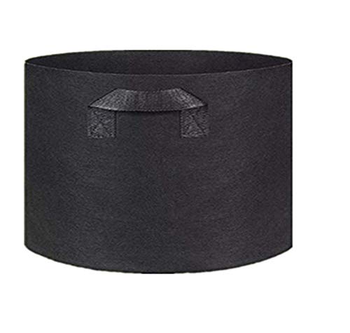 1x Pflanztasche Pflanzsack Pflanzbeutel mit Henkeln Vliesstoff Blumentopf in Schwarz Grau (80x60cm 300L, Schwarz)