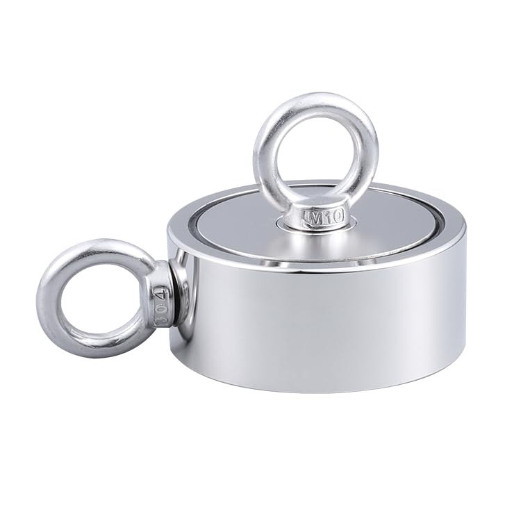 TZSTARJIMAG Double Side Magnet Fishing Kit,2000 Lb Super Strong Fishing Magnets kit with 100 Ft Rope,Large Neodymium Magnetic Fishing with a Full Range of Accessories for Treasure&Underwater Cleaning