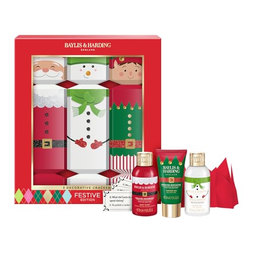 Baylis & Harding Festive Edition Decorative Crackers Gift Set (Pack of 1) - Vegan Friendly