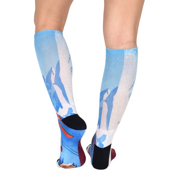 Sierra Socks Slippery Slopes Pattern Unisex Socks - XL-Women Shoe Size (14+) / Buy 2 pr.