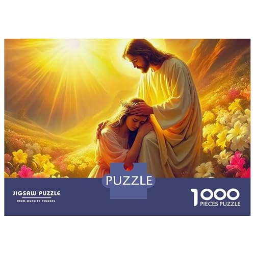 Rompecabezas de Jesús de 1000 piezas: reduce el estrés con un gran desafío de arte religioso 2
