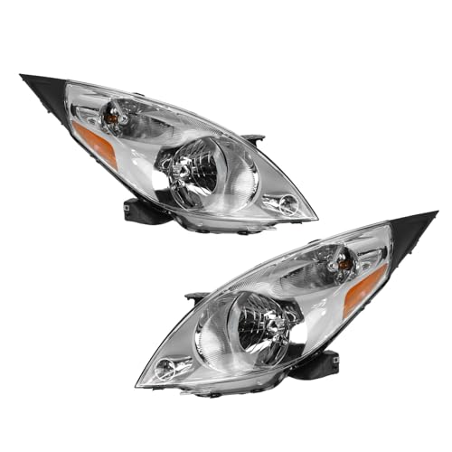 Image of TRQ 2 Piece Headlight Assembly Set Chrome Bezel Driver & Passenger Side Compatible with Chevrolet Spark 2013-2015 GM2502368 GM2503368 95087990 95087991 95281468 95281469