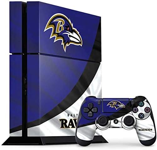 Skinit Decal Gaming Skin Compatible with PS4 Console and Controller Bundle - Officially Licensed NFL Baltimore Ravens Design