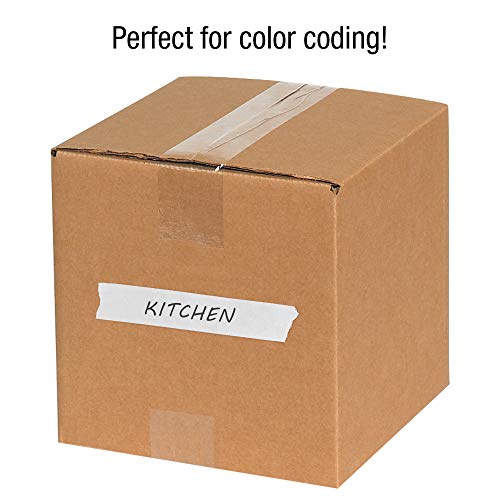 Image of Tape Logic (72 Pack General Purpose Colored Masking Tape, 1 /2 Inch x 60 Yards, White, for Home, Office, Arts, Crafts, DIY, Labeling and Coding