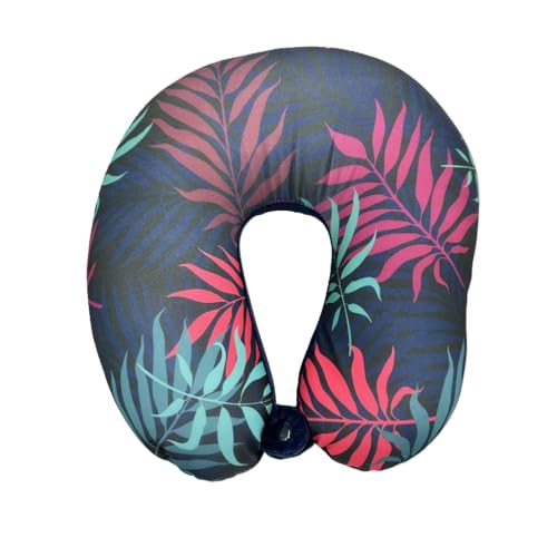 Bookishbunny U Shaped Micro Beads Microbead Neck Head Support Travel Pillow, 12"x12"x4" (Fern)
