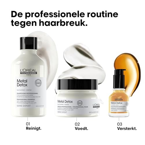 L'Oréal Professionnel Paris Maska odbudowująca do wszystkich rodzajów zniszczonych włosów, zmniejszone ryzyko złamania, kolor chroniony, mocne i jedwabiste włosy, detoks metalowy, 150 ml
