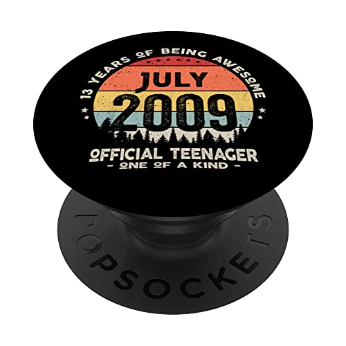 Regalo 13 años Cumpleaños Niño Niña - Julio 2009 PopSockets PopGrip Intercambiable