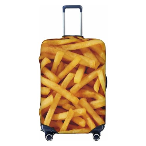 Suitcase Covers For Luggage Golden French Fries Delicious Elastic Stretch Luggage Cover Protector (For 18-32 Inch Suitcase)