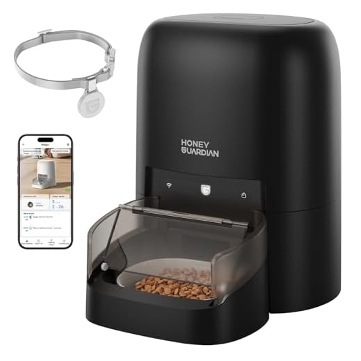HoneyGuaridan RFID Automatic Cat Feeder,Collar Tag for Personalized Meal