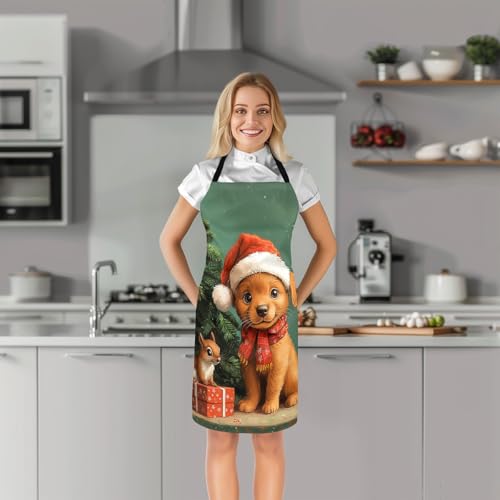 Tablier de chef Merry Christmas Manfei pour peinture et pâtisserie