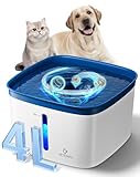 Cat Water Fountain, 135oz/4L Ultra Quiet Dog Water Fountain, Instant Clean Vortex Design, Pet Water Fountain for Cats Dogs Multiple Pets, Automatic Dog Water Dispenser with LED Light, Corded Electric