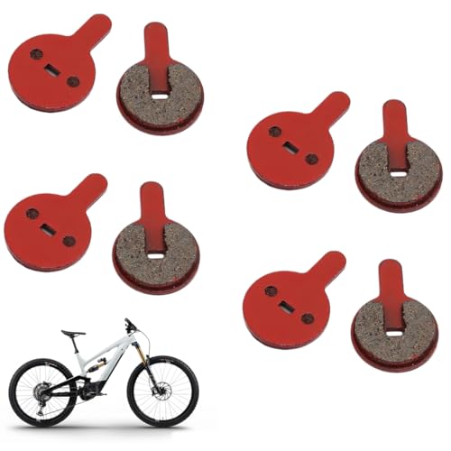DULZEN 4 Pares de Pastillas de Freno Bicicleta Pastillas de Freno para Patinete Eléctrico Pastillas Semimetálicas Compatible con Kugoo Kukirin G2 Pro BOLI BB8 Novela YINXING BOLIDS