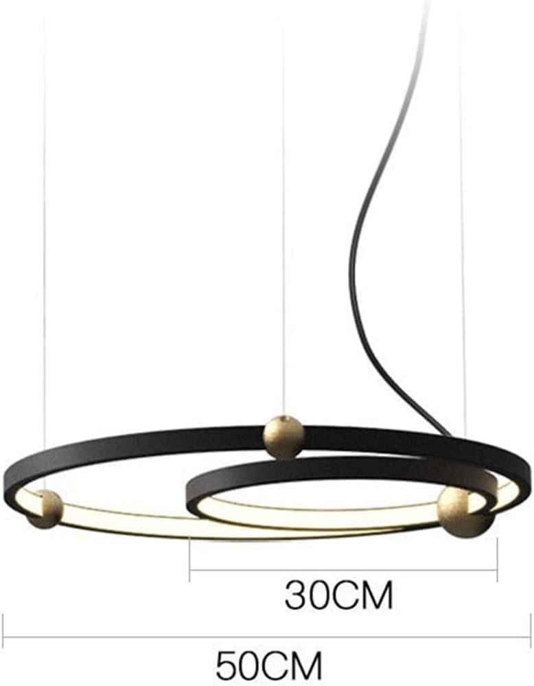 Lampe Design suspendue noire LWX au style minimaliste épuré pour grand salon