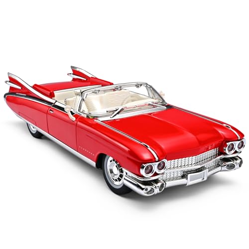 RZAPE Toy Car Models 1/24 Diecast Cars Eldorado Metal Model Car Carros De Coleccion,Model Cars Kits for Adults and Boys,Pull Back Car with Lights and Sounds,Toy Cars for Boys Age 4-7（Red）