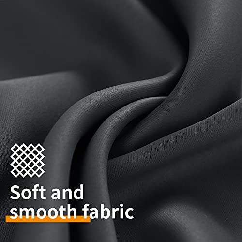 Image of YoungsTex Short Blackout Curtains 36 Inch Length for Rv Camper Basement - Thermal Insulated with Grommet Small Half Window Drapes for Kitchen Bathroom, 2 Panels, 34 x 36 Inch, Dark Grey