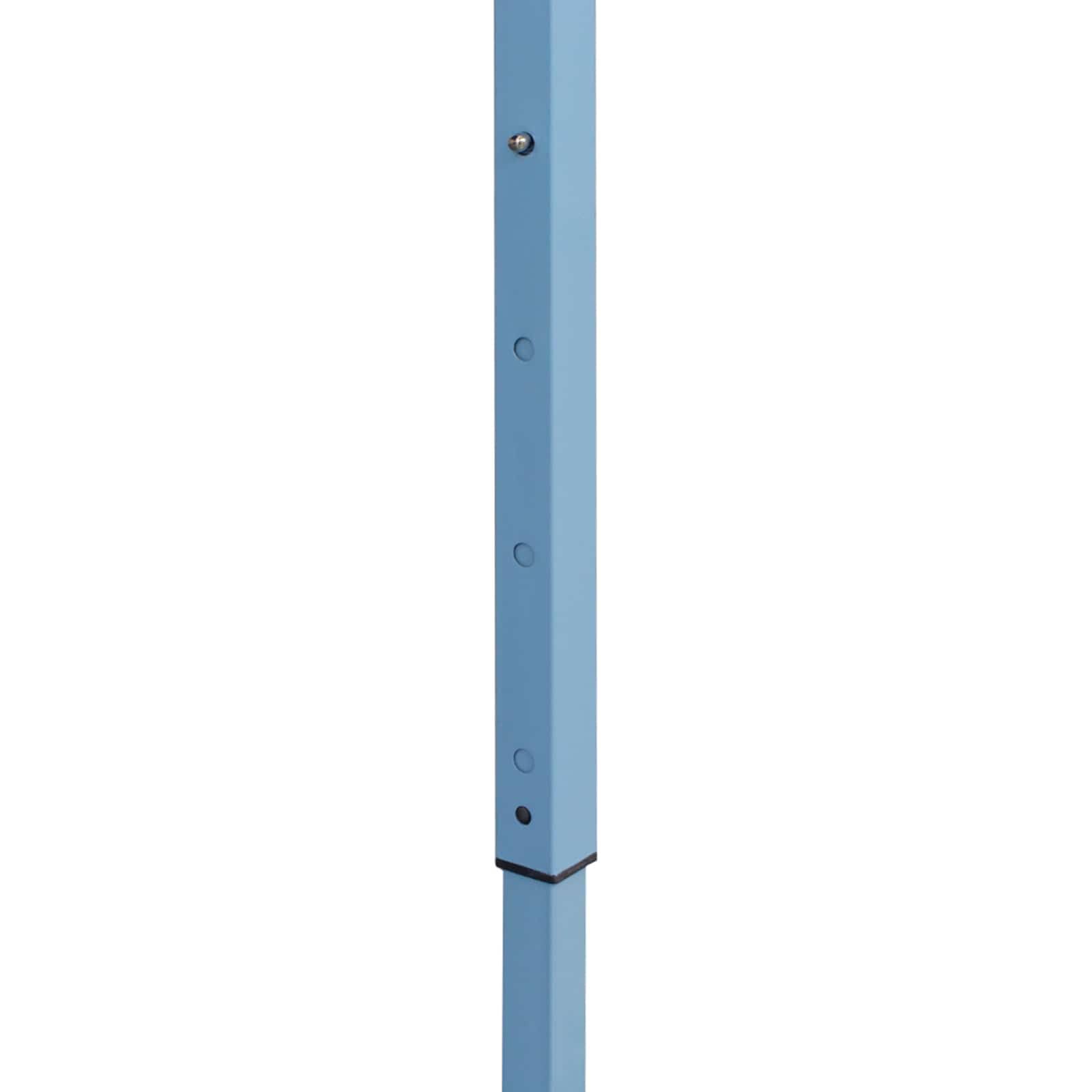 Namiot imprezowy, niebieski, 280 x 410 x 315 cm, tkanina Oxford | Stalowy stelaż malowany proszkowo, 8 śledzi i 4 linki linowe, torba na kółkach