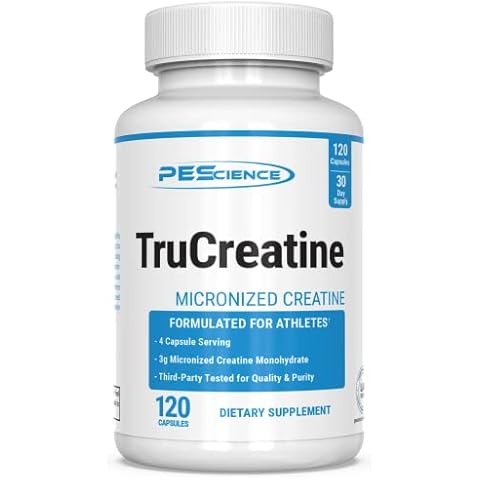 PEScience Trucreatine Capsules, 120 Capsules, Creatine Monohydrate Supplement Cover