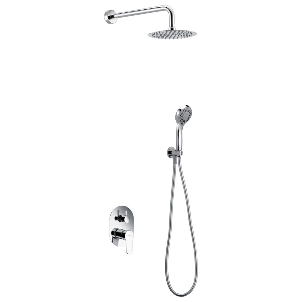 IMEX | Conjunto de Ducha Empotrado Monomando Serie Oslo Cromo