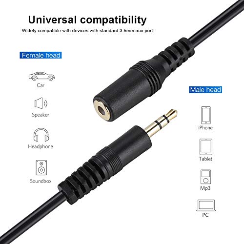 Cable auxiliar ph jack 3.5mm macho a hembra, 10m miniatura 6