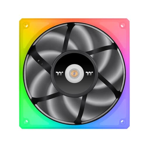 ThermaltakeTOUGHFAN 14 RGB Radiator Fan 3 Pack, 16.8 Million RGB Lighting, Max Air Flow 107 CFM - Black
