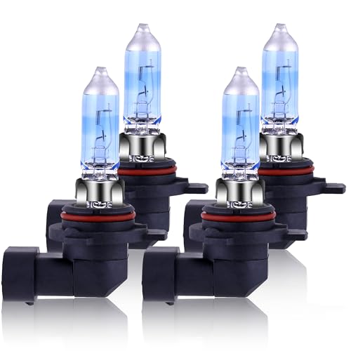 Image of 9006 Headlight Bulbs HB4 Halogen Bulb 5000K Super White Light Long Life Replacement P22D 12V /51W (9006 /HB4, 4 Pack)
