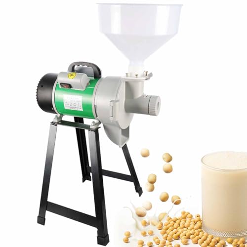 1200W Electric Mill Grinder Machine Wet Grinding，Output 60kg/h Grain Soymilk Grinding Machine，Rice Grain Mill with Funnel & Fineness Regulator，for Rice Corn Grain Wheat