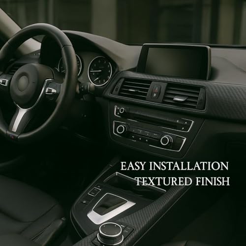 Image of Self Adhesive 4D Vinyl Carbon Fiber Textured Sheet Roll for Cars and Motorcycles, Interior /Exterior DIY Decoration | Black Carbon Fiber || (2 x 9 Ft, Carbon Wrap Film)