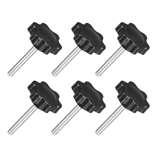 QUARKZMAN 6pz M4 x 30mm Pomelli a Stella, Manopola Serraggio a Forma Esagonale Plastica Vite Manopola Ricambio Serraggio Manuale per Sostituzione Manopola Base Ombrellone
