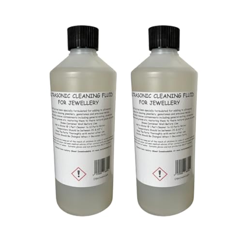 DWChemicals Líquido de limpieza ultrasónico de joyas, limpiador doméstico o profesional para metales preciosos y piedras preciosas (250 ml)
